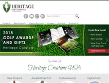 Tablet Screenshot of heritage-creationsusa.com